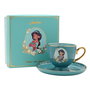 WIDDOP & CO Taza y Platillo Jasmine Princesas Disney, Turquesa, Follow Your Heart