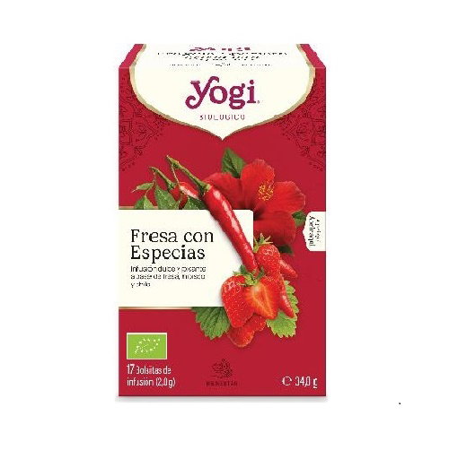 YOGI TEA Fresa con especias 17 bolsitas YOGI TEA Fresa con especias 17 bolsitas