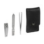 Zwilling Set de Manicura de 3 Piezas con Estuche de Cuero Negro
