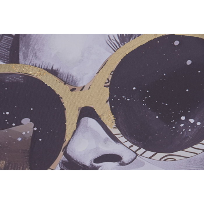 DKD Home Decor Cuadro Lienzo Chica Gafas Pack de 2