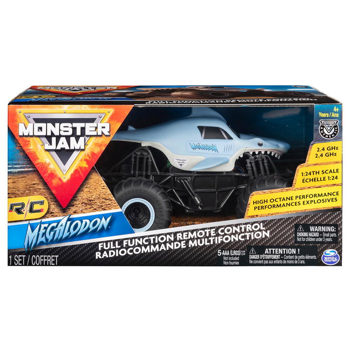 Spin Master Monster Jam Megalodon RC 1:24 Coche Radiocontrolado Color Azul