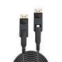 Lindy Cable Híbrido de Fibra Óptica Mini DisplayPort 1.4 de 70m con Conectores DP Desmontables, 8K 60Hz, 4K 120Hz