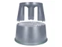 Q-connect Taburete con Ruedas Retráctiles ABS Gris Dos Niveles Soporta 150kg Ø43.5x43cm