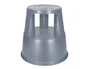 Q-connect Taburete con Ruedas Retráctiles ABS Gris Dos Niveles Soporta 150kg Ø43.5x43cm