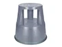 Q-connect Taburete con Ruedas Retráctiles ABS Gris Dos Niveles Soporta 150kg Ø43.5x43cm