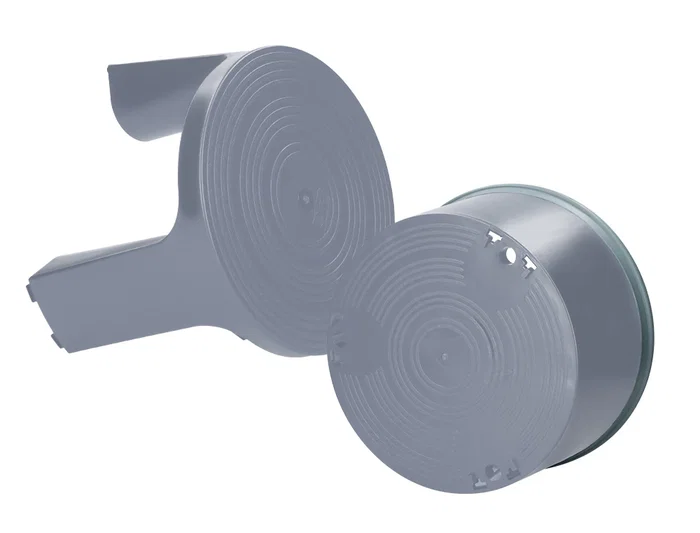 Q-connect Taburete con Ruedas Retráctiles ABS Gris Dos Niveles Soporta 150kg Ø43.5x43cm