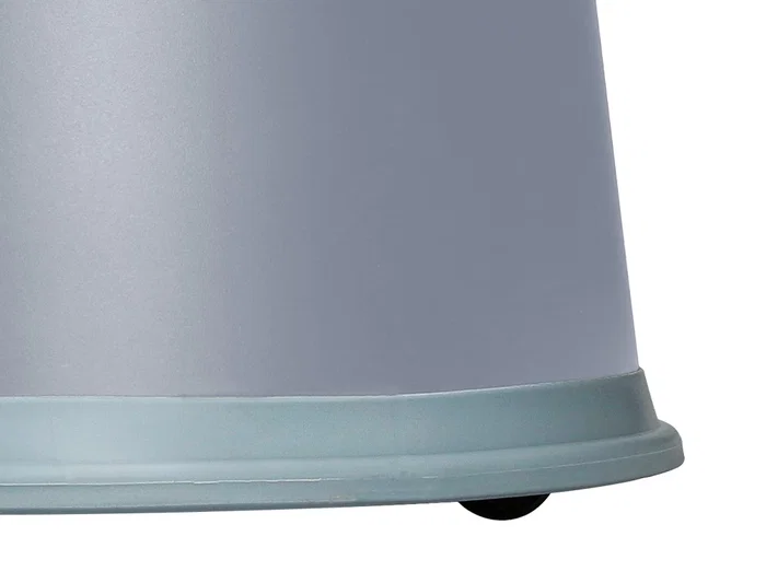 Q-connect Taburete con Ruedas Retráctiles ABS Gris Dos Niveles Soporta 150kg Ø43.5x43cm