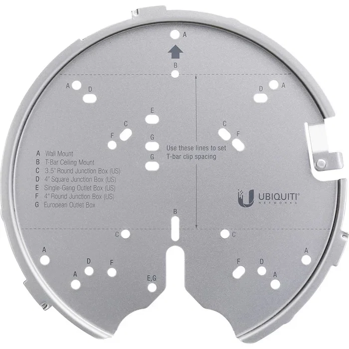 Ubiquiti Sistema de Montaje Profesional para UAP-AC-PRO, UAP-AC-HD, UAP-AC-SHD y modelos superiores.