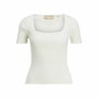 Camiseta de Manga Corta Mujer Jxsky Ss Jack & Jones Cloud Dancer Blanco Cálido