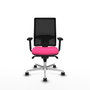 PIQUERAS Y CRESPO Silla de oficina Horna Rosa y Negro con mecanismo Sincro