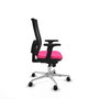 PIQUERAS Y CRESPO Silla de oficina Horna Rosa y Negro con mecanismo Sincro
