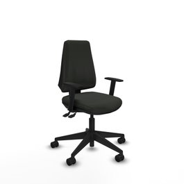 PIQUERAS Y CRESPO Silla de oficina Elche Negra con Mecanismo Asincro