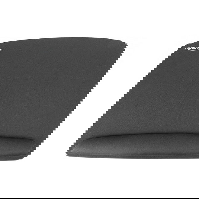 DeLOCK 12601 Alfombrilla de Ratón Ergonómica con Apoyamuñecas, 420 x 320 mm, Negro, Base Antideslizante