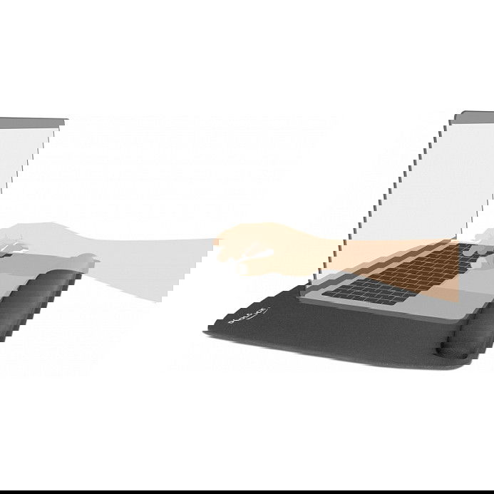 DeLOCK 12601 Alfombrilla de Ratón Ergonómica con Apoyamuñecas, 420 x 320 mm, Negro, Base Antideslizante