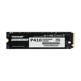 Patriot P410 SSD M.2 2TB NVMe PCIe 4.0 - Lectura 5000 MB/s, Escritura 4500 MB/s - Unidad 2280, 5 Gb/s, NVMe 1.4, TBW 640, Compatible Windows