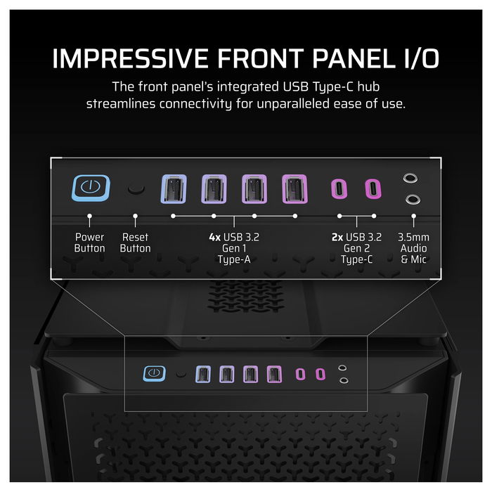 Corsair 9000D RGB Schwarz Super Full Tower ATX Gaming Gehäuse Caja PC Negra