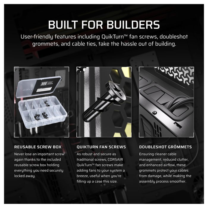 Corsair 9000D RGB Schwarz Super Full Tower ATX Gaming Gehäuse Caja PC Negra