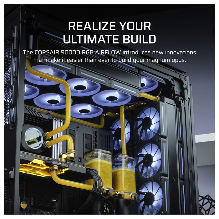 Corsair 9000D RGB Schwarz Super Full Tower ATX Gaming Gehäuse Caja PC Negra