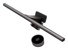 BenQ ScreenBar Halo 2 9H.W4PWT.ES1 - Lámpara LED de Monitor con Retroiluminación para Escritorio, Luz Frontal Asimétrica, Sin Deslumbramiento, Control Inalámbrico, Automática, Gris