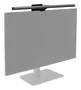 BenQ ScreenBar Halo 2 9H.W4PWT.ES1 - Lámpara LED de Monitor con Retroiluminación para Escritorio, Luz Frontal Asimétrica, Sin Deslumbramiento, Control Inalámbrico, Automática, Gris