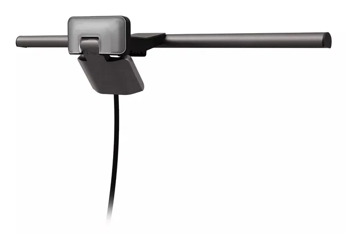 BenQ ScreenBar Halo 2 9H.W4PWT.ES1 - Lámpara LED de Monitor con Retroiluminación para Escritorio, Luz Frontal Asimétrica, Sin Deslumbramiento, Control Inalámbrico, Automática, Gris