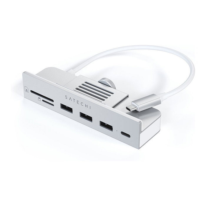 Satechi Aluminum USB-C Clamp Hub Pro para Apple iMac (6 en 1), Plata, ST-UCICHS Satechi Aluminum USB-C Clamp Hub Pro para Apple iMac (6 en 1), Plata, ST-UCICHS