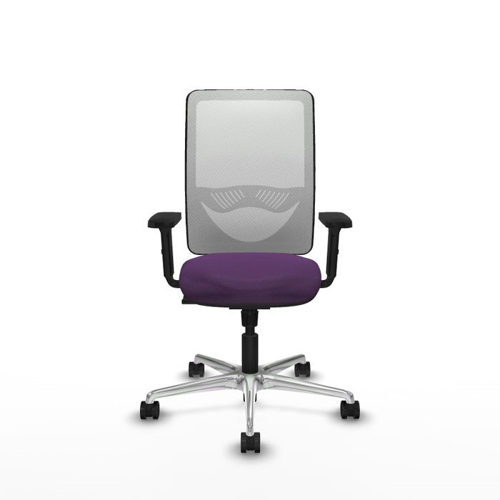 PIQUERAS Y CRESPO Silla de oficina Zulema con mecanismo Sincro, Morado y Blanco