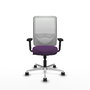 PIQUERAS Y CRESPO Silla de oficina Zulema con mecanismo Sincro, Morado y Blanco