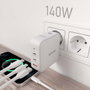 Aisens Cargador de Pared GaN 140W 2xUSB-C PD3.1 + 1xUSB-A QC3.0 Blanco