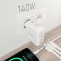 Aisens Cargador de Pared GaN 140W con 2xUSB-C y 1xUSB-A Blanco