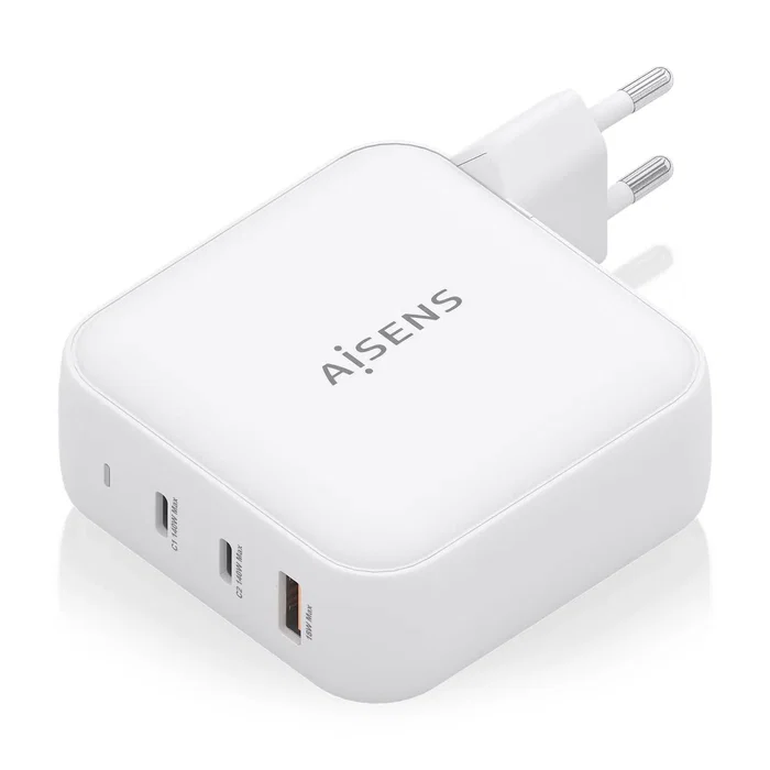 Aisens Cargador de Pared GaN 140W con 2xUSB-C y 1xUSB-A Blanco