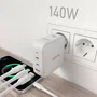 Aisens Cargador de Pared GaN 140W con 2xUSB-C y 1xUSB-A Blanco