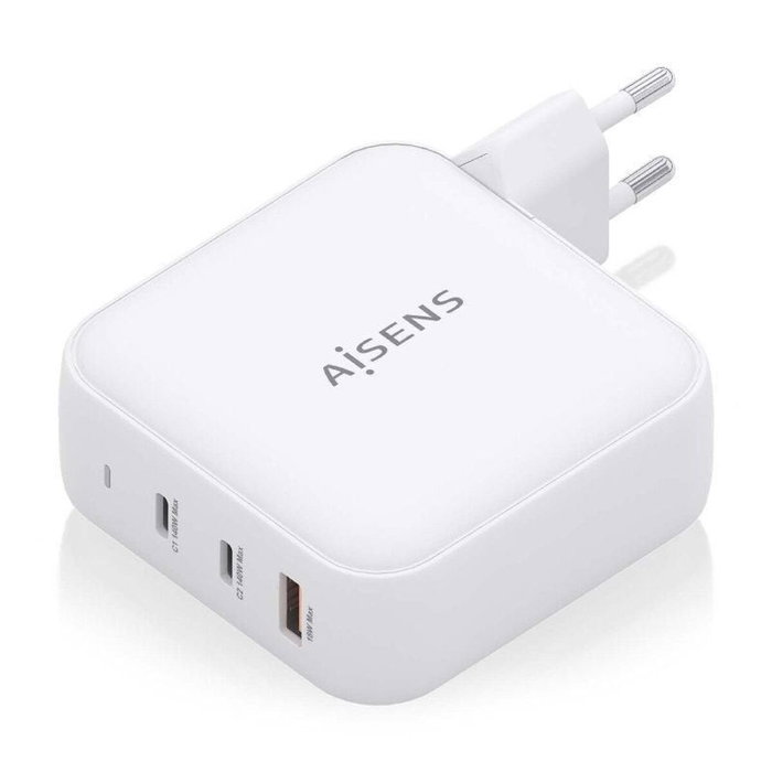 Aisens Cargador de Pared GaN 140W 2xUSB-C PD3.1 + 1xUSB-A QC3.0 Blanco Aisens Cargador de Pared GaN 140W 2xUSB-C PD3.1 + 1xUSB-A QC3.0 Blanco