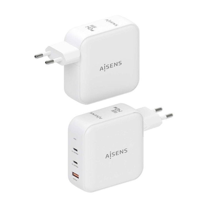 Aisens Cargador de Pared GaN 140W 2xUSB-C PD3.1 + 1xUSB-A QC3.0 Blanco Aisens Cargador de Pared GaN 140W 2xUSB-C PD3.1 + 1xUSB-A QC3.0 Blanco
