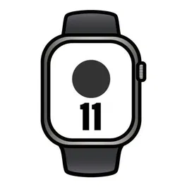 Apple Watch Series 11 GPS/Cellular 42mm Titanio Natural Correa Deportiva Negra (M/L) MF84N4QL/A