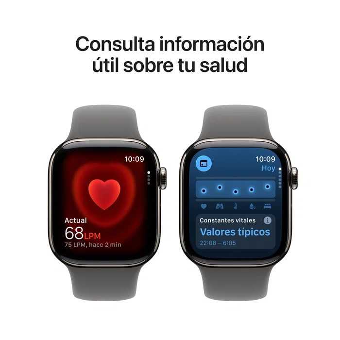 Apple Watch Series 11 42mm Titanio Natural GPS + Cellular Correa Deportiva Gris M/L