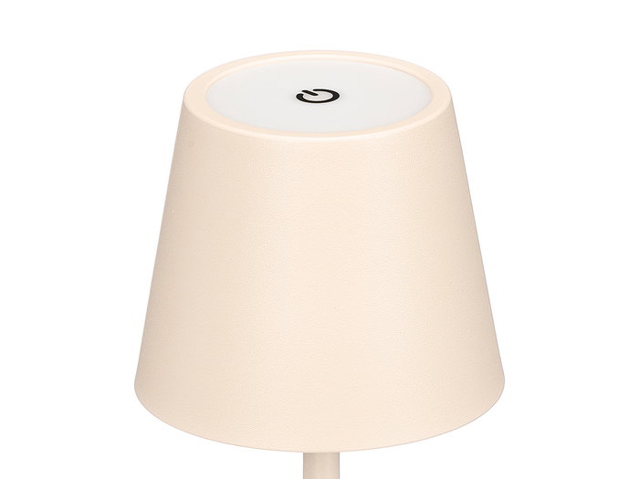 Giftdecor Lámpara de Sobremesa Midnight Metal LED USB, Luz Cálida y Fría, Beige, 11x26.5x11 cm (Set de 8)