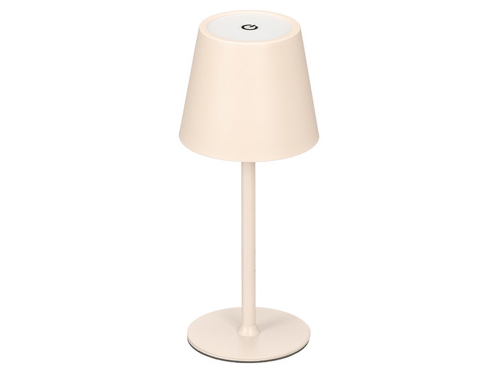 Giftdecor Lámpara de Sobremesa Midnight Metal LED USB, Luz Cálida y Fría, Beige, 11x26.5x11 cm (Set de 8)