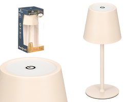 Giftdecor Lámpara de Sobremesa Midnight Metal LED USB, Luz Cálida y Fría, Beige, 11x26.5x11 cm (Set de 8)