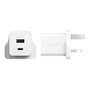 PanzerGlass Cargador Turbo 35W con USB-C y USB-A Blanco