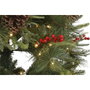 DKD Home Decor Árbol de Navidad Tradicional Verde y Rojo 210 cm LED PVC con 1129 Ramas Desmontable 120 x 120 x 210 cm