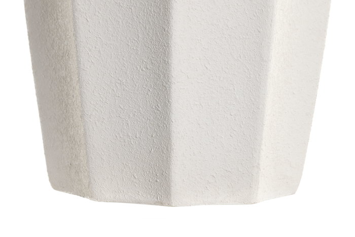 DKD Home Decor Macetero Mediterraneo Blanco Fibra de Vidrio 40 x 40 x 85 cm