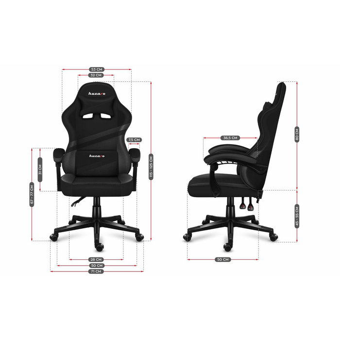 Silla Gaming Huzaro HZ-Force 4.4 Carbon Negro Silla Gaming Huzaro HZ-Force 4.4 Carbon Negro
