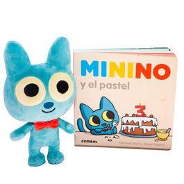 COMBEL Minino y el pastel + peluche pack regalo