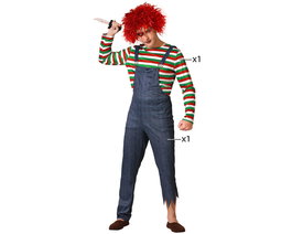 Disfraz Muñeco Halloween Multicolor con Mono Hombre Adulto