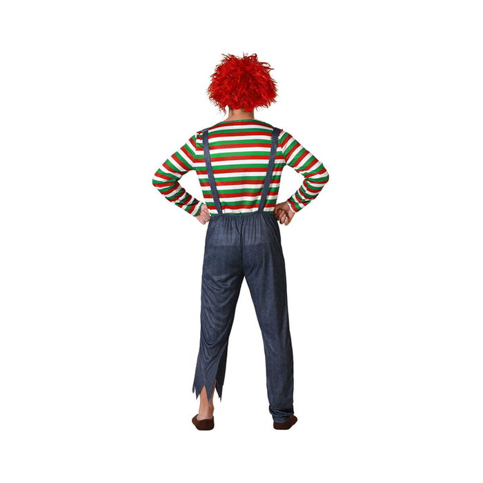 Disfraz de Muñeco Maldito Multicolor con Mono para Hombre Adulto Talla XS-S