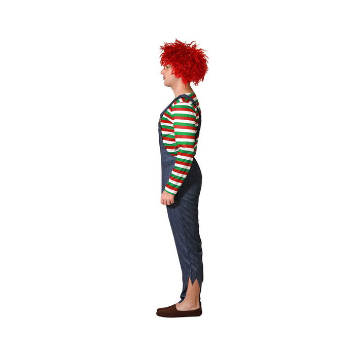 Disfraz de Muñeco Maldito Multicolor con Mono para Hombre Adulto Talla XS-S