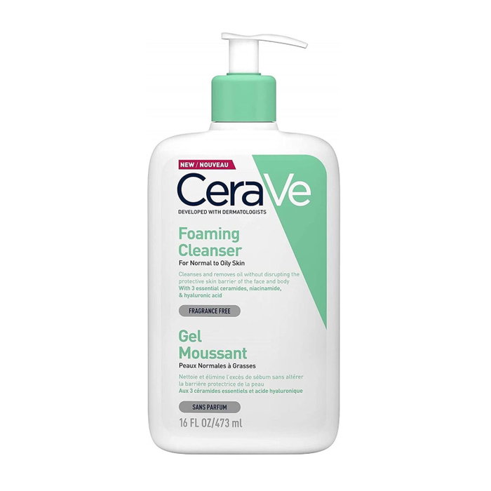Cerave Gel Limpiador Espumoso para Piel Normal y Grasa 473 ml Cerave Gel Limpiador Espumoso para Piel Normal y Grasa 473 ml