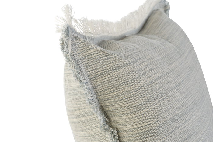 DKD Home Decor Funda Cojin Basicos Azul Blanco 45 x 45 cm Algodon y Poliester Reciclado (4 Unidades)