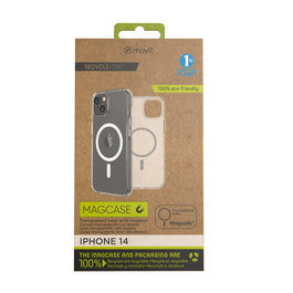 Muvit Funda Recycletek MagSafe para Apple iPhone 15W Carga Máxima Compatible con Carga Inalámbrica Qi Fabricada con Material 100% Reciclado y Reciclable
